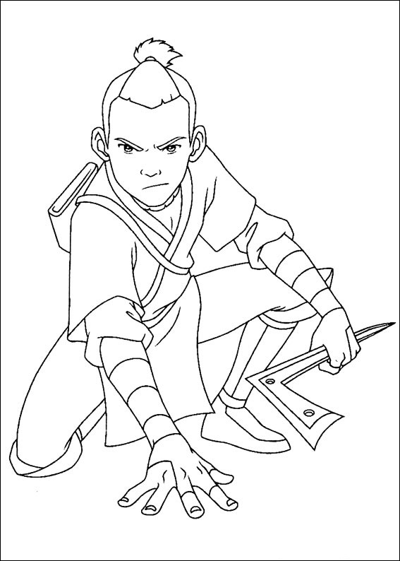 Angry Sokka Coloring Page - Free Printable Coloring Pages for Kids