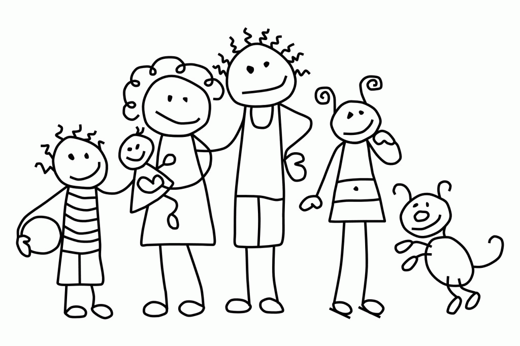 family-coloring-pages-4 - ColoringPagehub