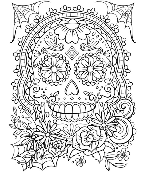 Sugar Skull Coloring Page | crayola.com