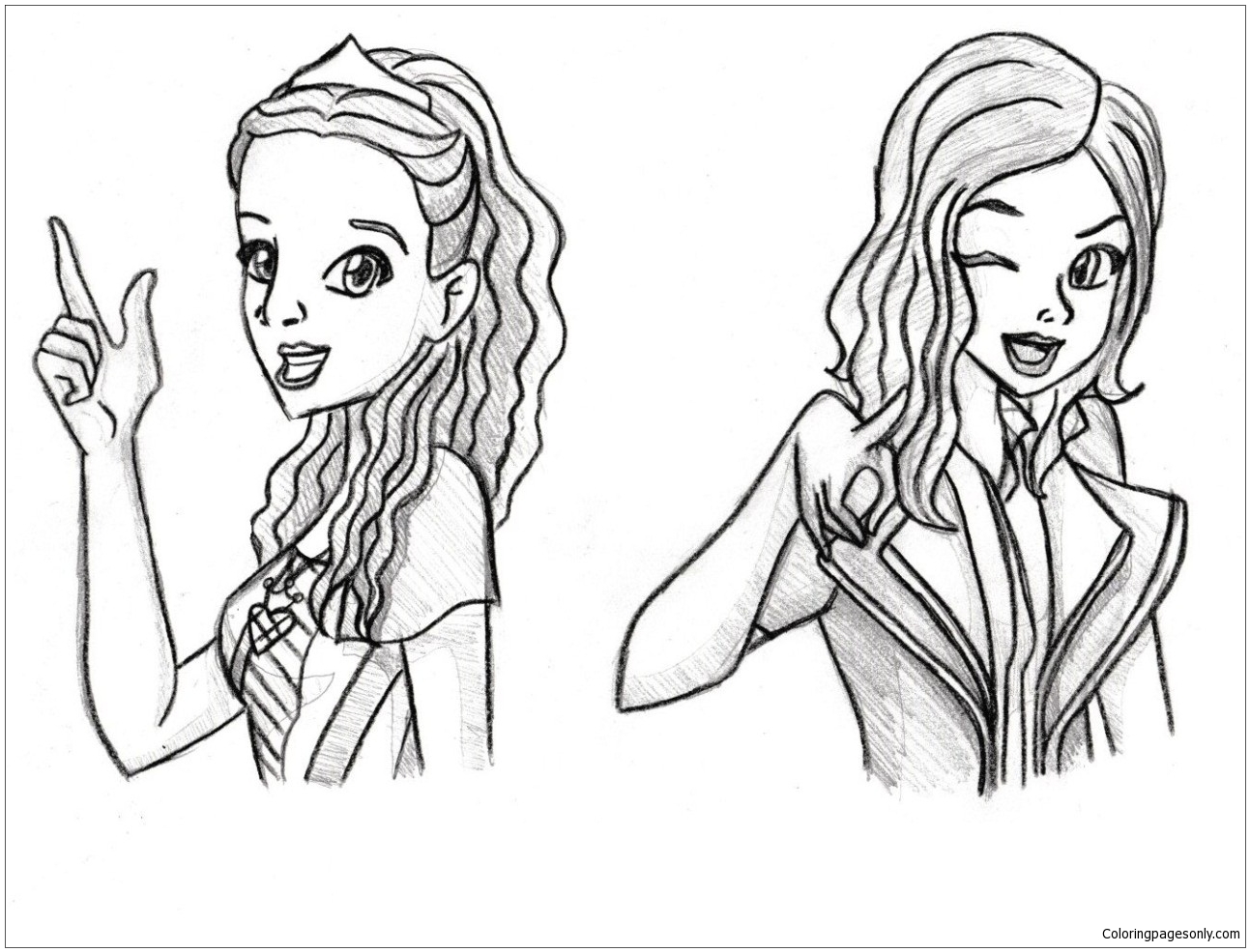 New Disney Descendants Coloring Page - Free Coloring Pages Online