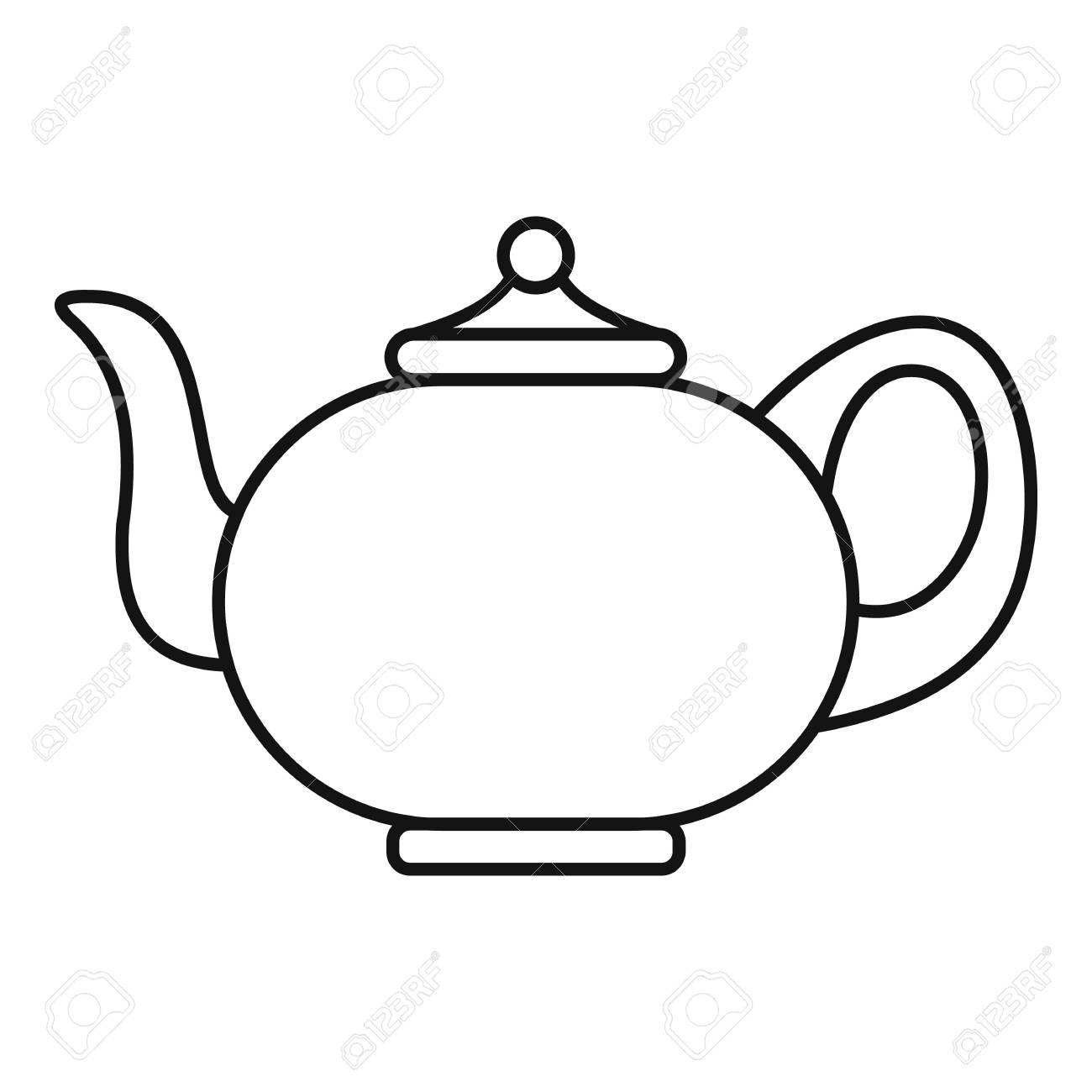 Clipart Outline Teapot