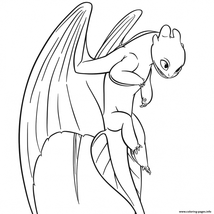 Dragon Coloring Pages Light Fury