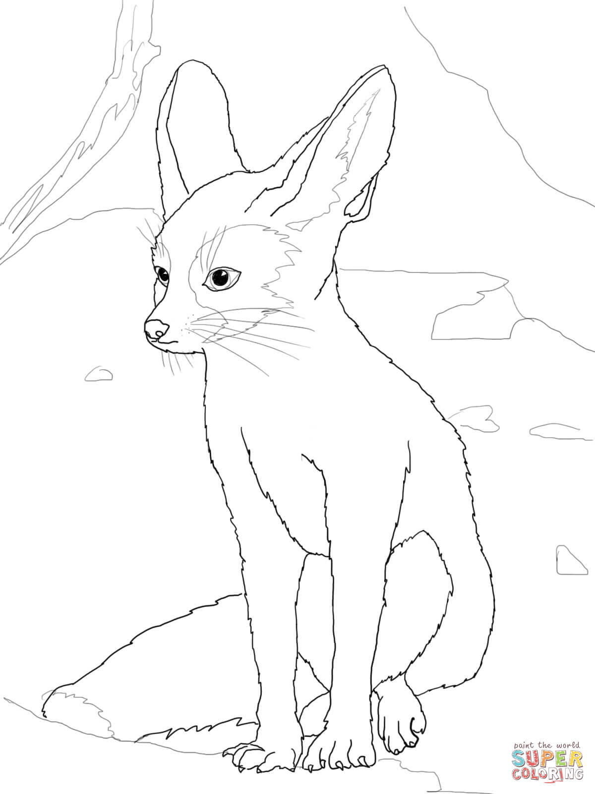 Fennec fox coloring pages | Free Coloring Pages
