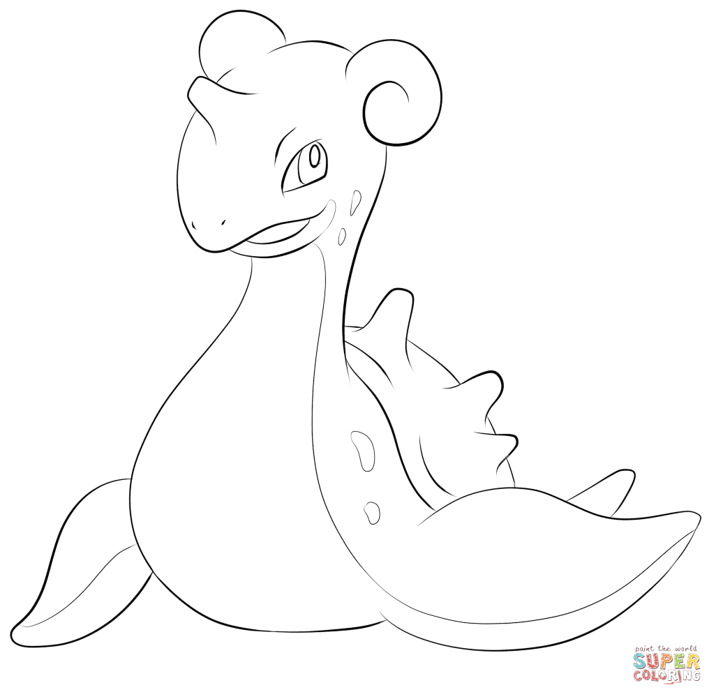 Lapras coloring page | Free Printable Coloring Pages
