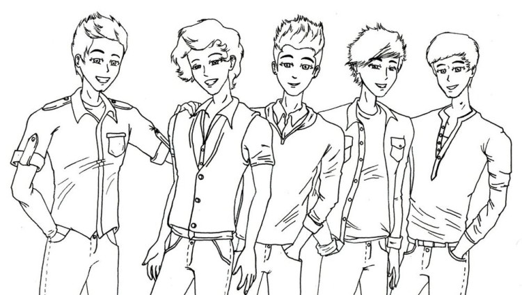 Printable One Direction Coloring Sheets