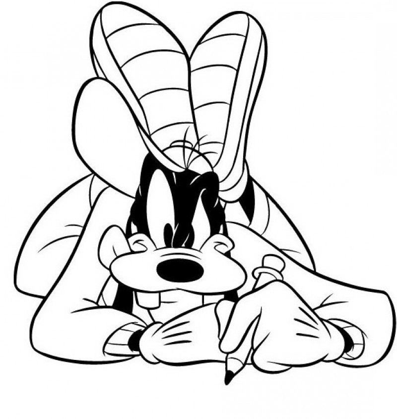 Print Writing Goofy Coloring For Kids - Kids Colouring Pages ...