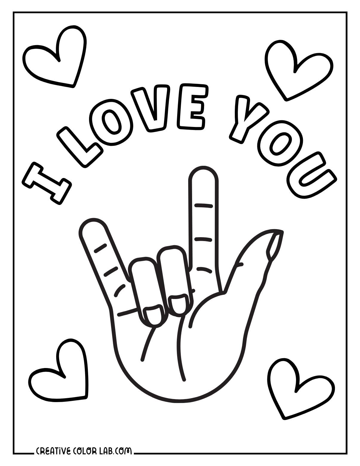 46 I Love You Coloring Pages | Free PDF Printables
