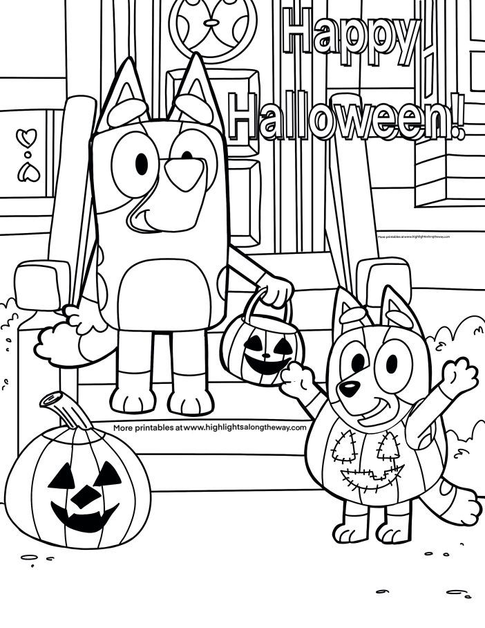 Bluey Halloween Coloring Page in 2023 | Halloween coloring sheets, Halloween  coloring pages, Free halloween coloring pages