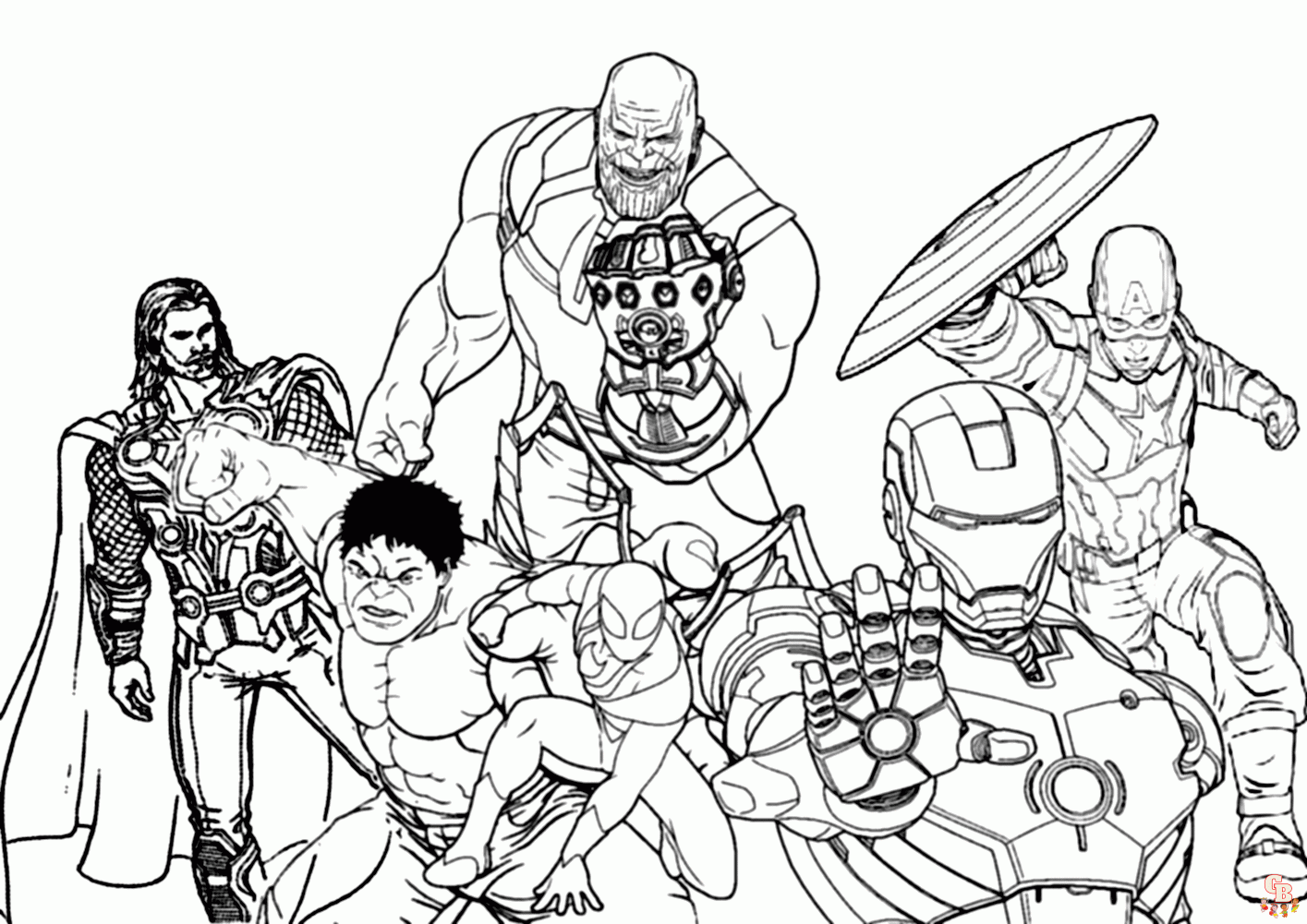 Free Avengers Infinity War Coloring Pages Easy for Kids