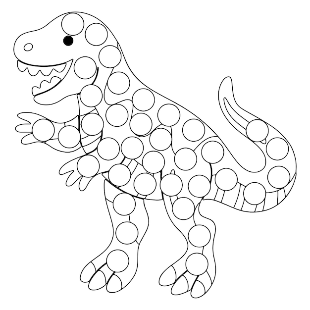 Dinosaur Dot Marker Coloring Pages For ...