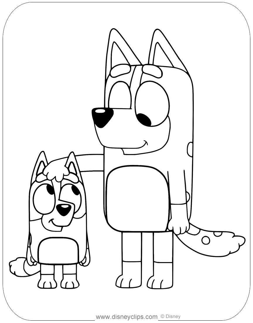 Free Printable Bluey Coloring Pages in ...