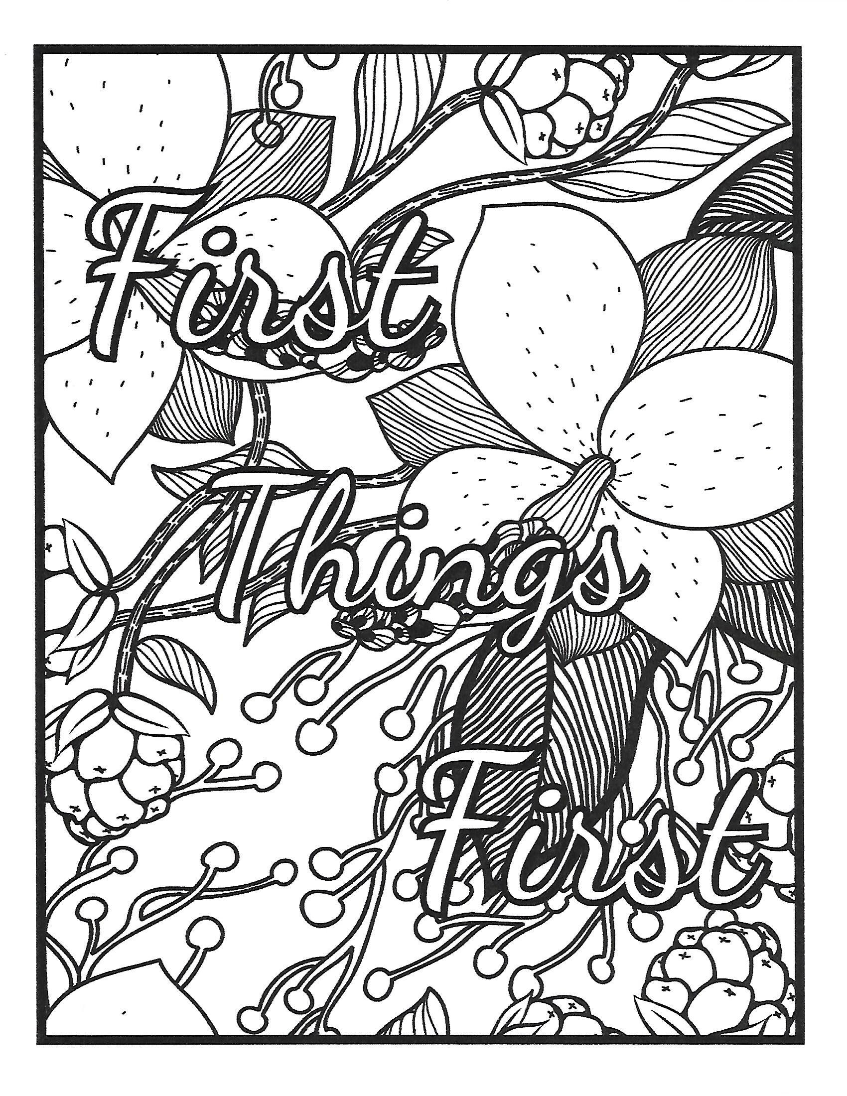 Recovery Slogans Adult Coloring Pages ...