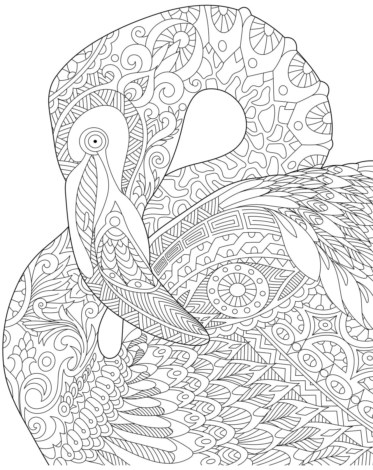 Flamingos, PDF Coloring Book - Enjoy ...