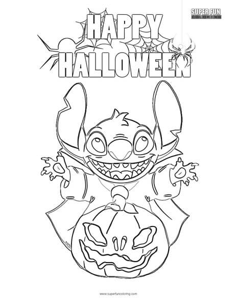 Stitch Halloween Coloring - Super Fun ...