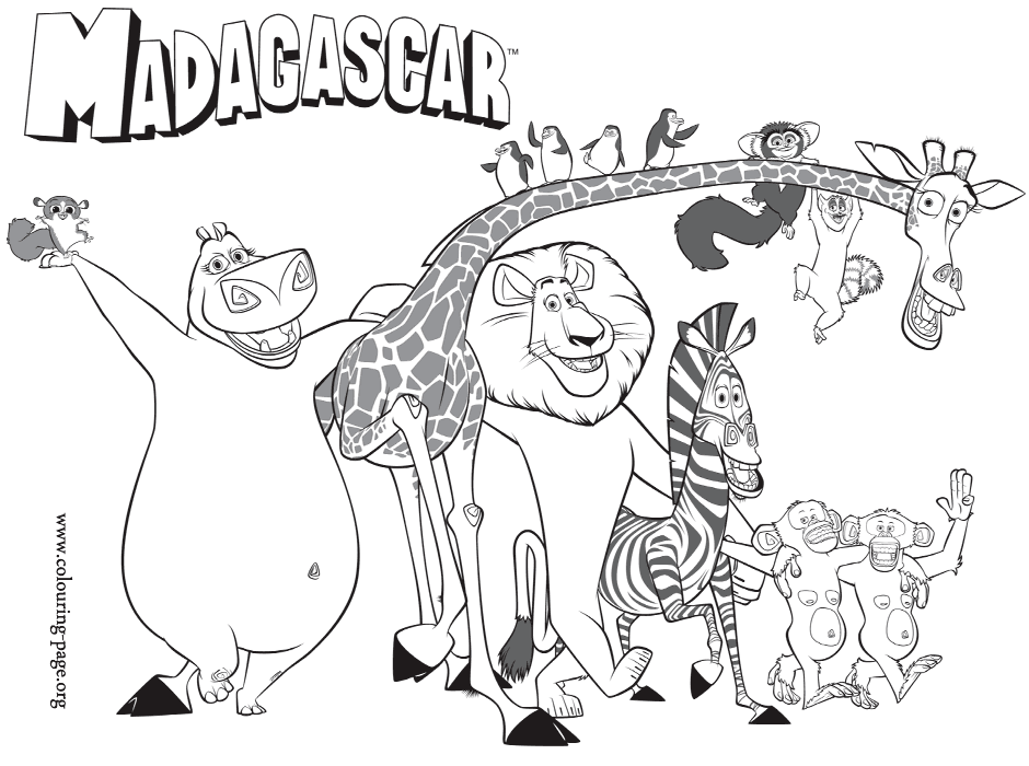 madagaskar Colouring Pages (page 3)