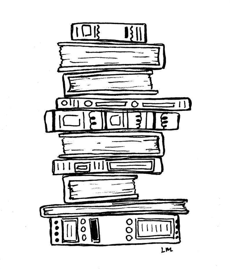 Stack of Books Art Print / Black and White Books Art / Library - Etsy |  Black and white books, Black and white stickers, Stack of books