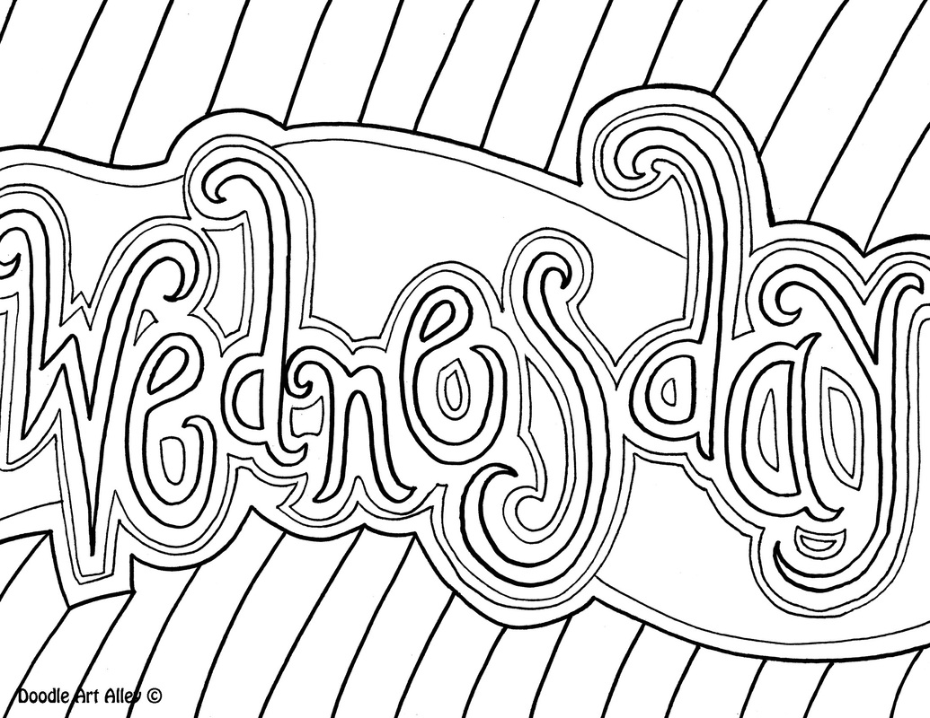 Days of the Week Coloring Pages - Classroom Doodles