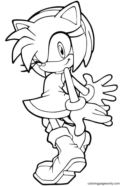 Cute Amy Rose Coloring Pages - Amy Rose Coloring Pages - Coloring Pages For  Kids And Adults