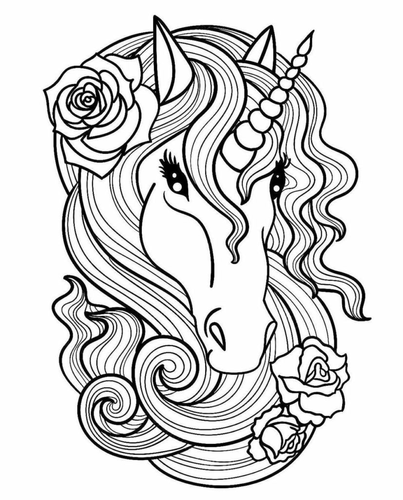 Unicorn coloring pages. Free printable Coloring pages for Kids