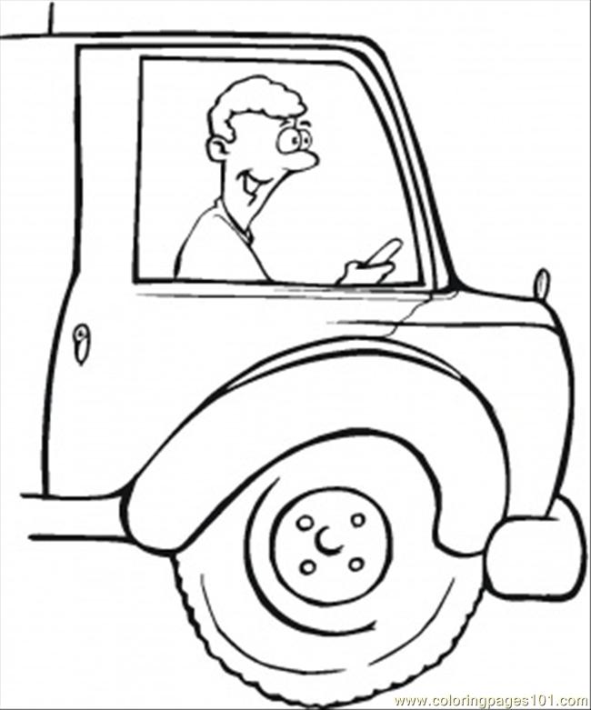 Driver Coloring Page for Kids - Free Profession Printable Coloring Pages  Online for Kids - ColoringPages101.com | Coloring Pages for Kids