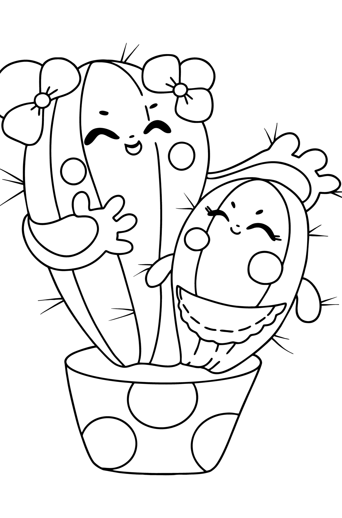 Cactus coloring pages - Download, Print, and Color Online!