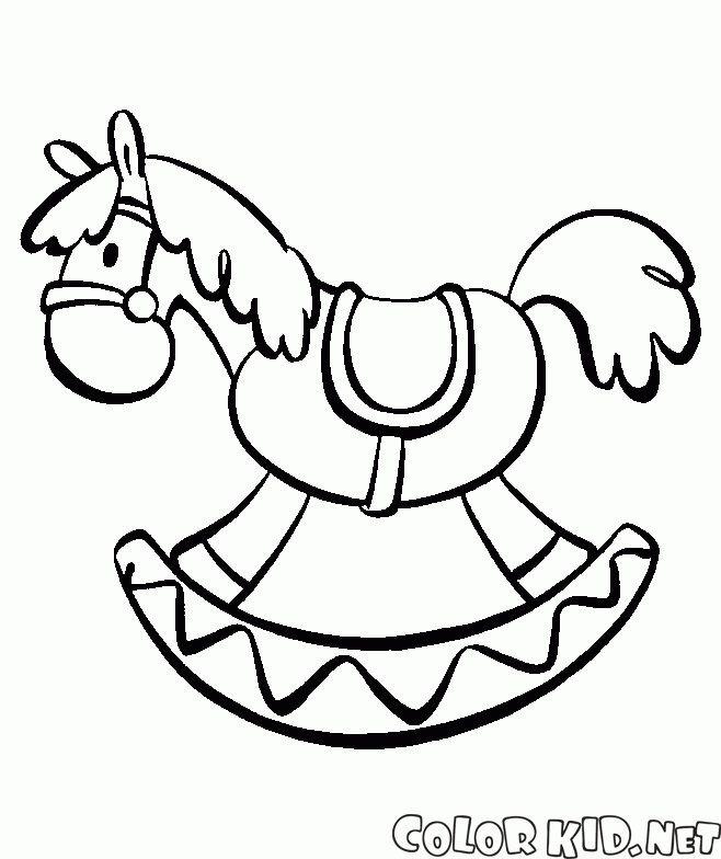 Coloring page - Rocking horse