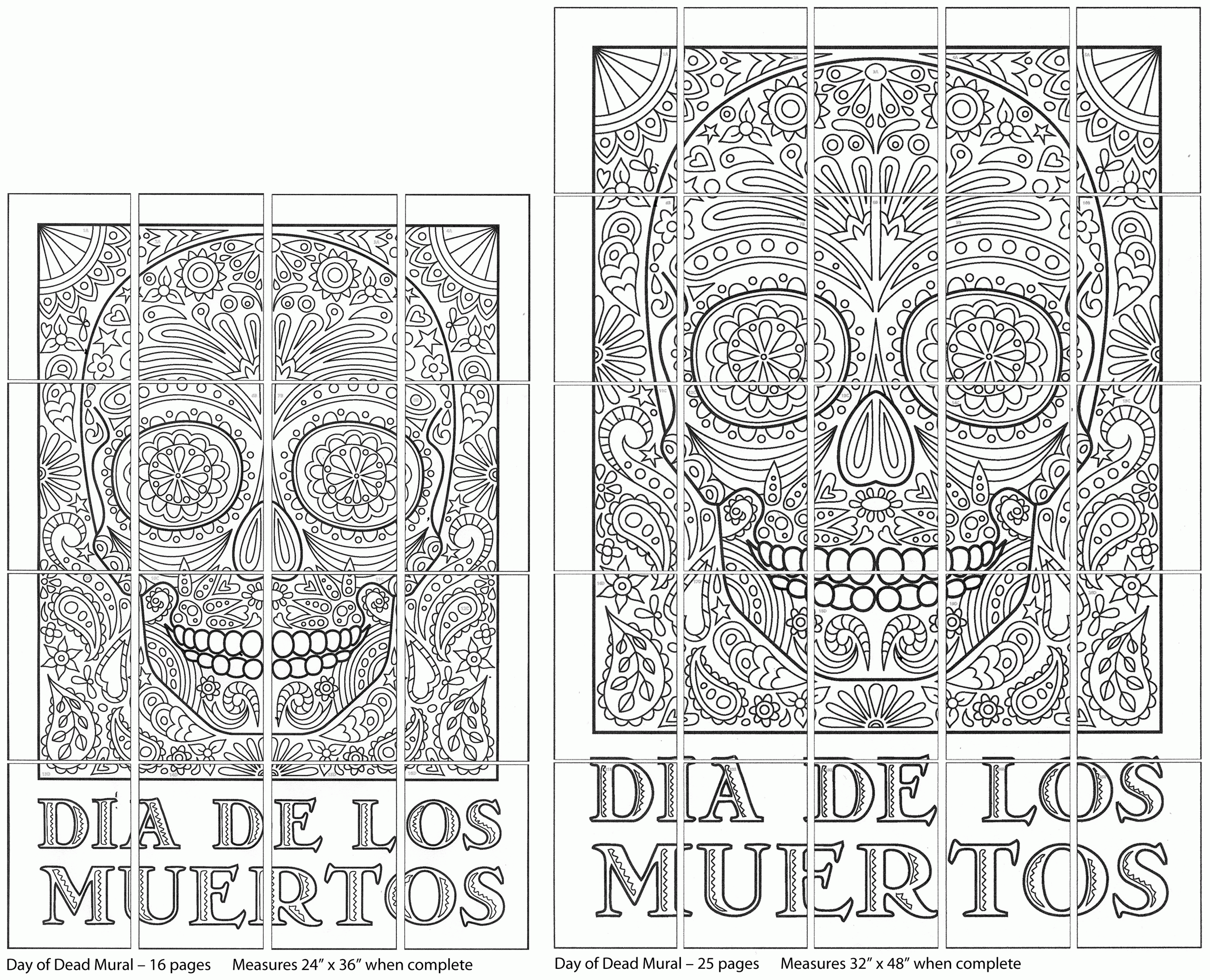 Coloring: Languages Day Of The Dead Children Day Of The Dead ...