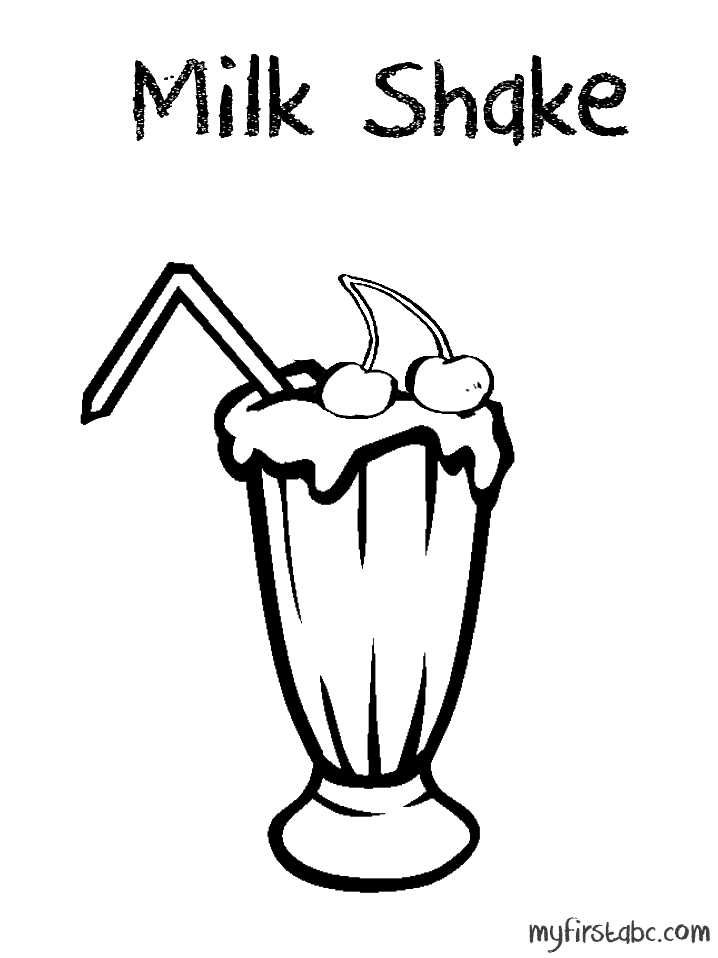 Milk Shake Coloring Page - My First ABC - ClipArt Best - ClipArt Best