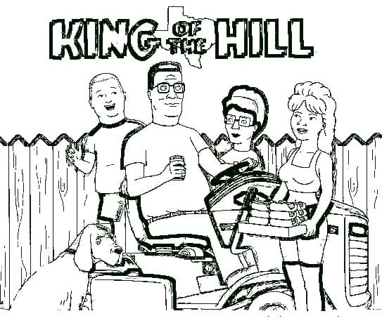 King of the Hill Free Printable Coloring Page - Free Printable Coloring  Pages for Kids