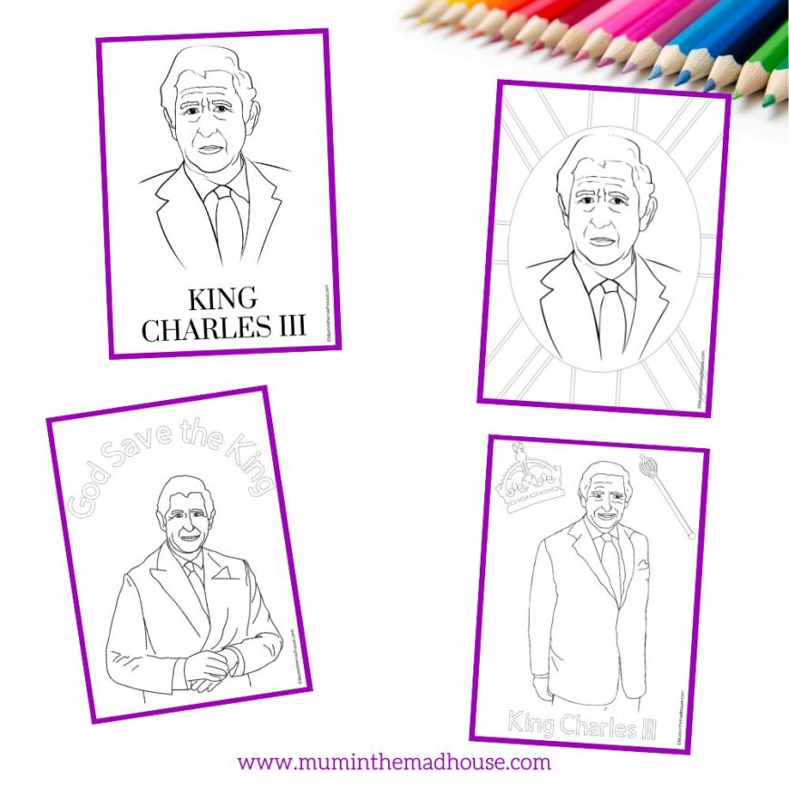 King Charles III Colouring Pages - Mum In The Madhouse