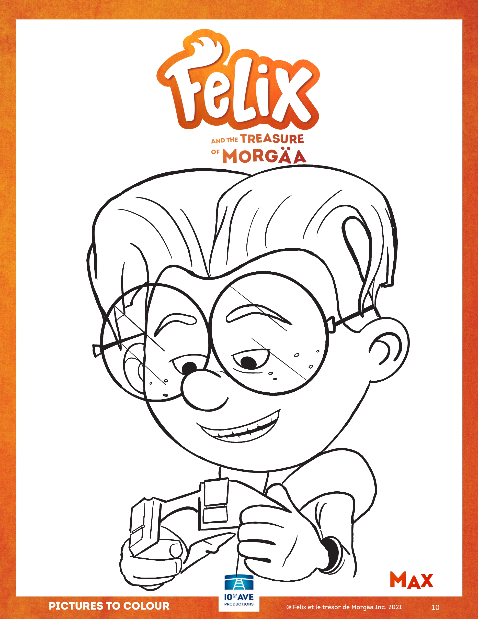 Felix and the Hidden Treasure Max coloring page