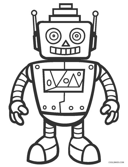 Robot Coloring Pages | Free kids coloring pages, Coloring pages ...