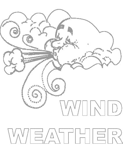 Wind Weather Coloring Page - Free Printable Coloring Pages for Kids