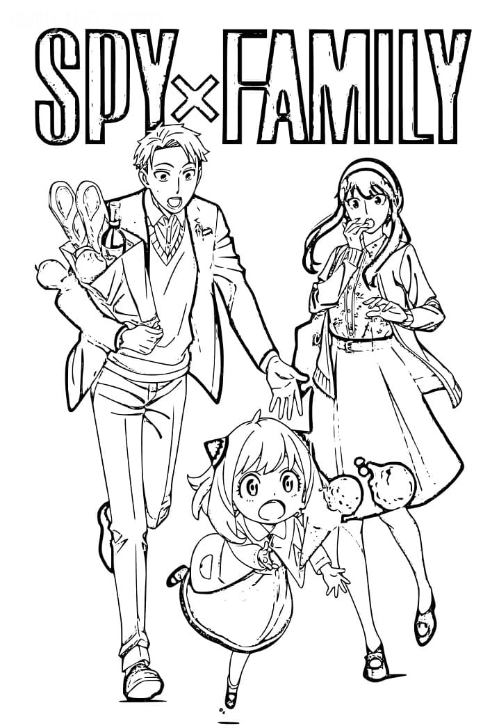 Spy x Family 8 Coloring Page - Anime Coloring Pages