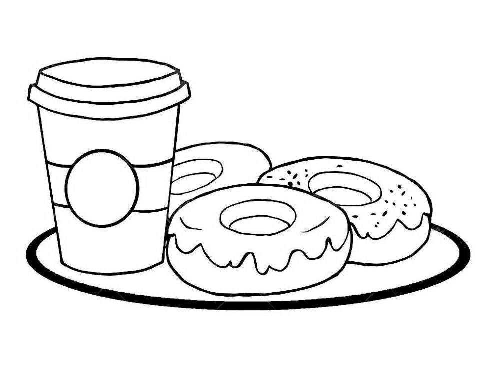 Donut coloring pages | Donut coloring page, Coloring pages, Printable  coloring