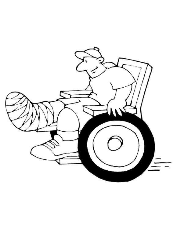 Coloring Page wheelchair - free printable coloring pages - Img 10739