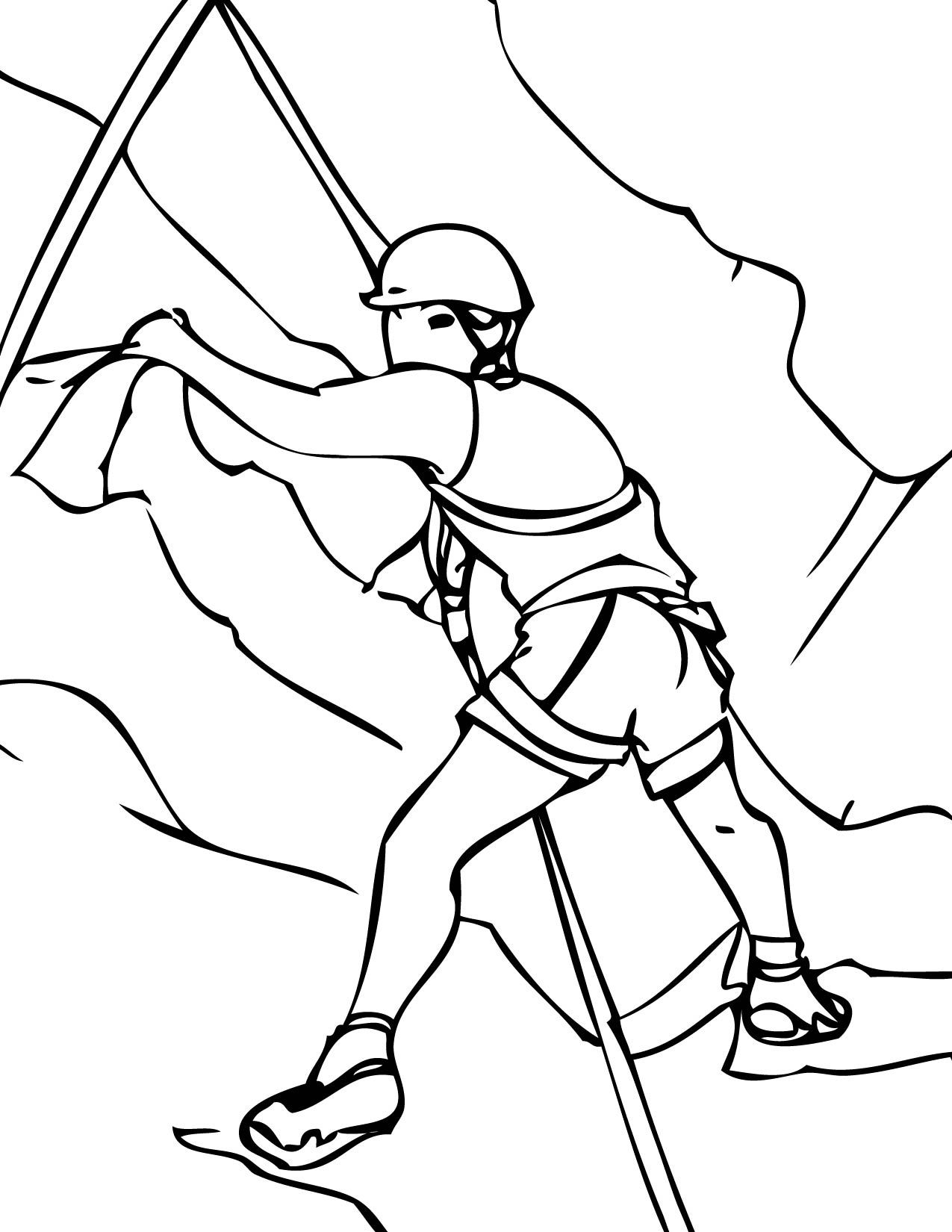 Rock Climbing- handipoints coloring page | Coloring pages, Sports coloring  pages, Coloring book pages