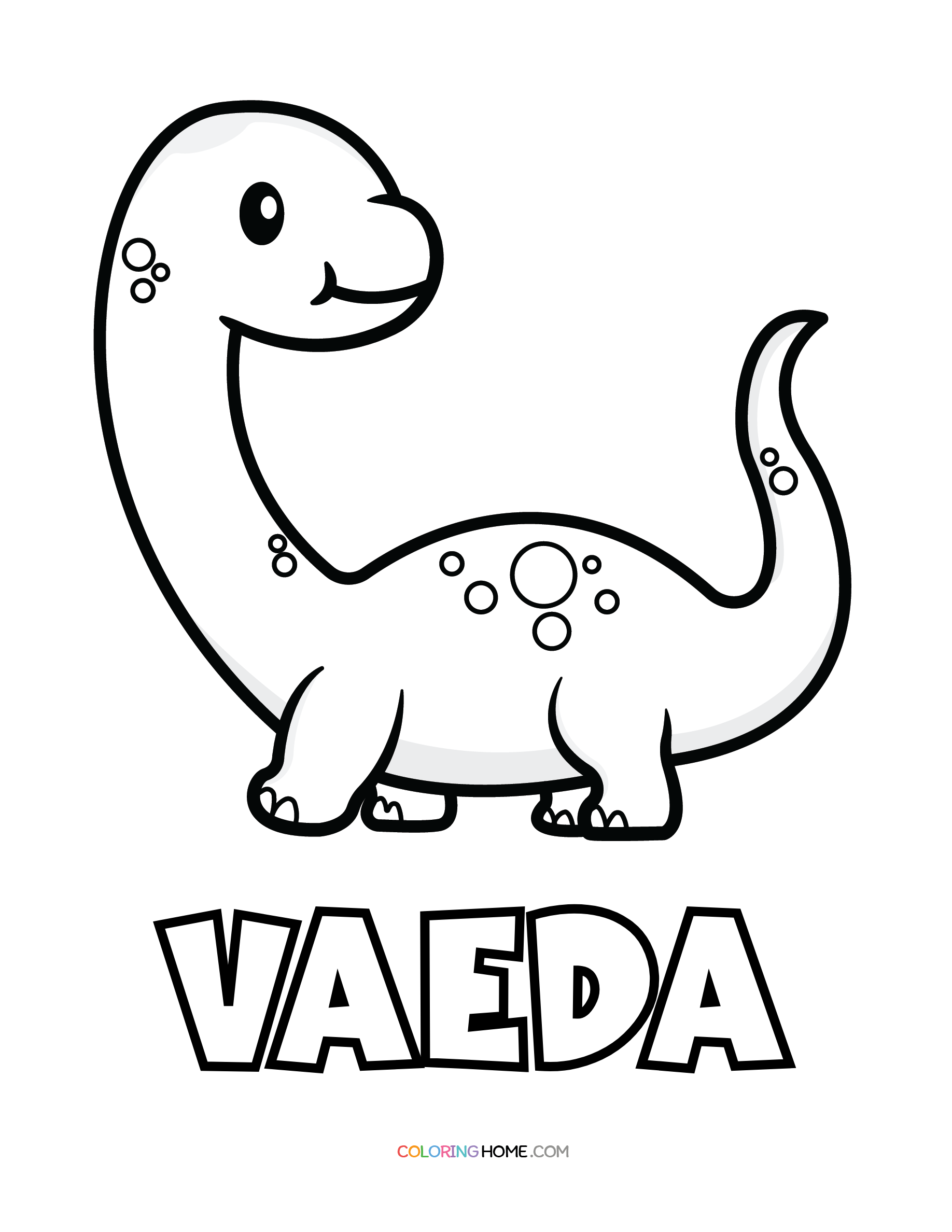 Vaeda dinosaur coloring page