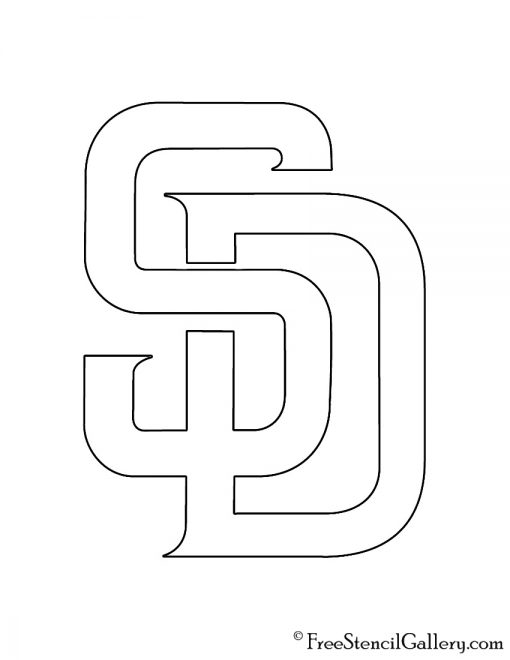 MLB - San Diego Padres Logo Stencil | San diego padres, San diego tattoo, San  diego