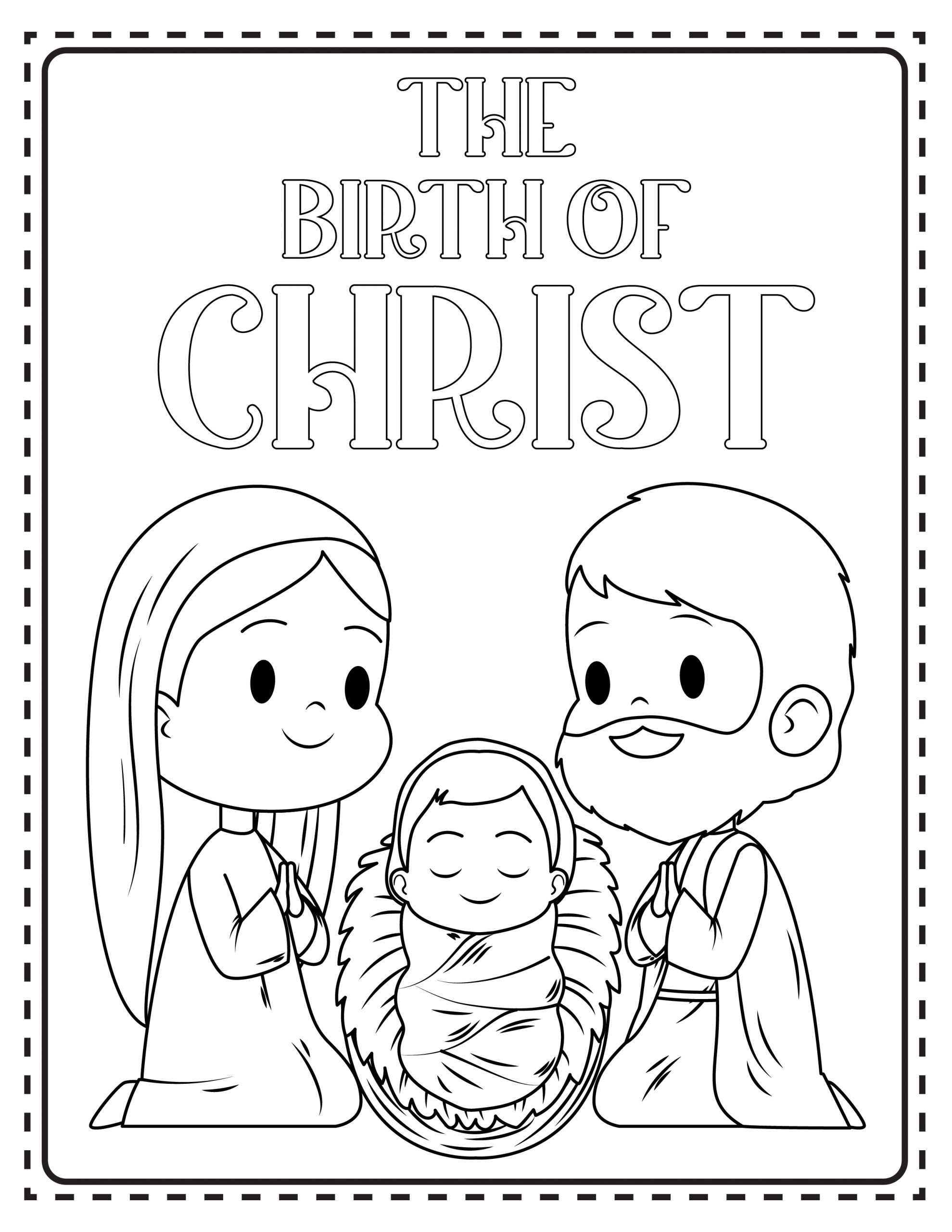 Printable Christmas Nativity Coloring ...