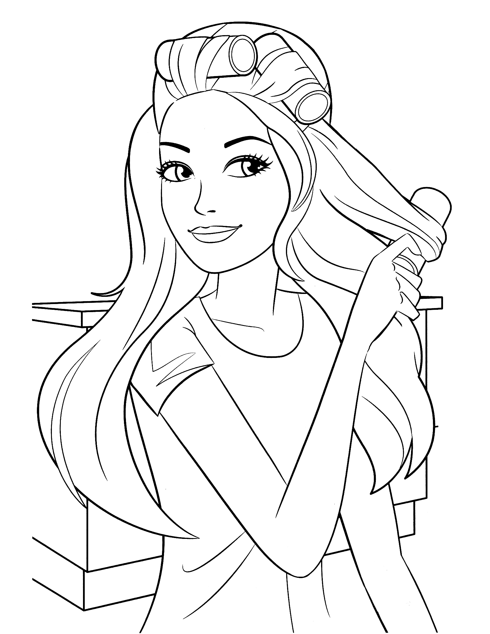 Barbie Hair Coloring Pages - Get ...