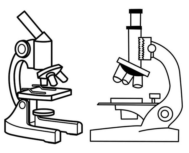 Microscope Drawing and Coloring Pages