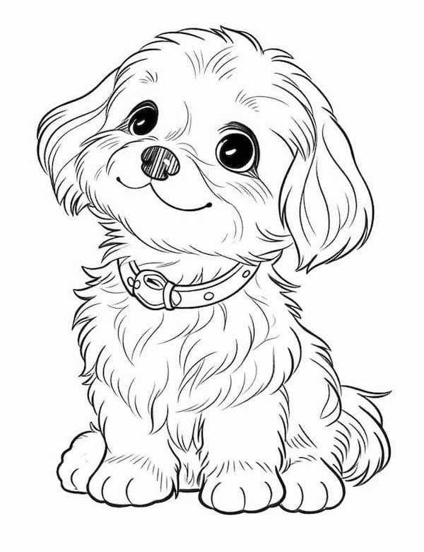 Puppy coloring pages, Dog coloring page ...