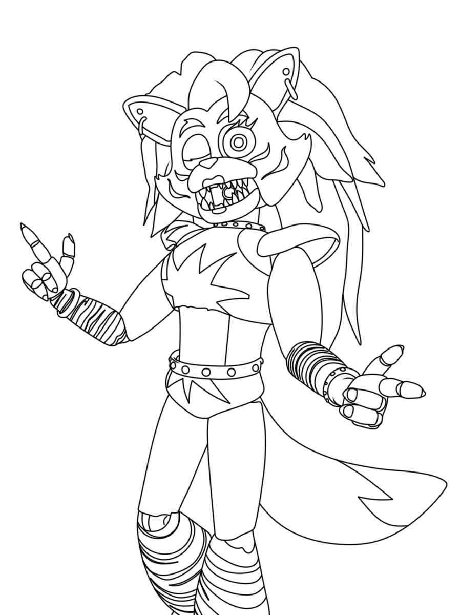 Roxanne Wolf FNAF coloring pages