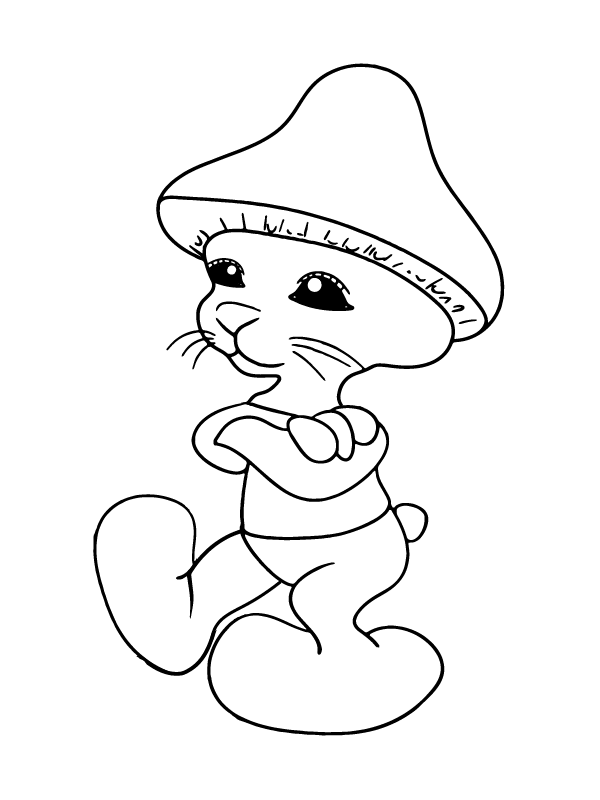 Confident Smurf Cat Coloring Page - Free Printable Coloring Pages for Kids