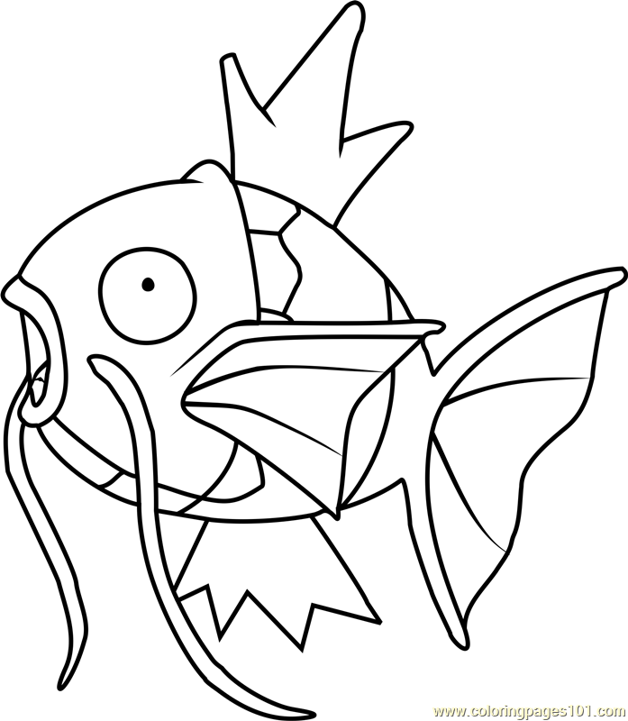 Magikarp Pokemon Coloring Page for Kids - Free Pokemon Printable Coloring  Pages Online for Kids - ColoringPages101.com | Coloring Pages for Kids