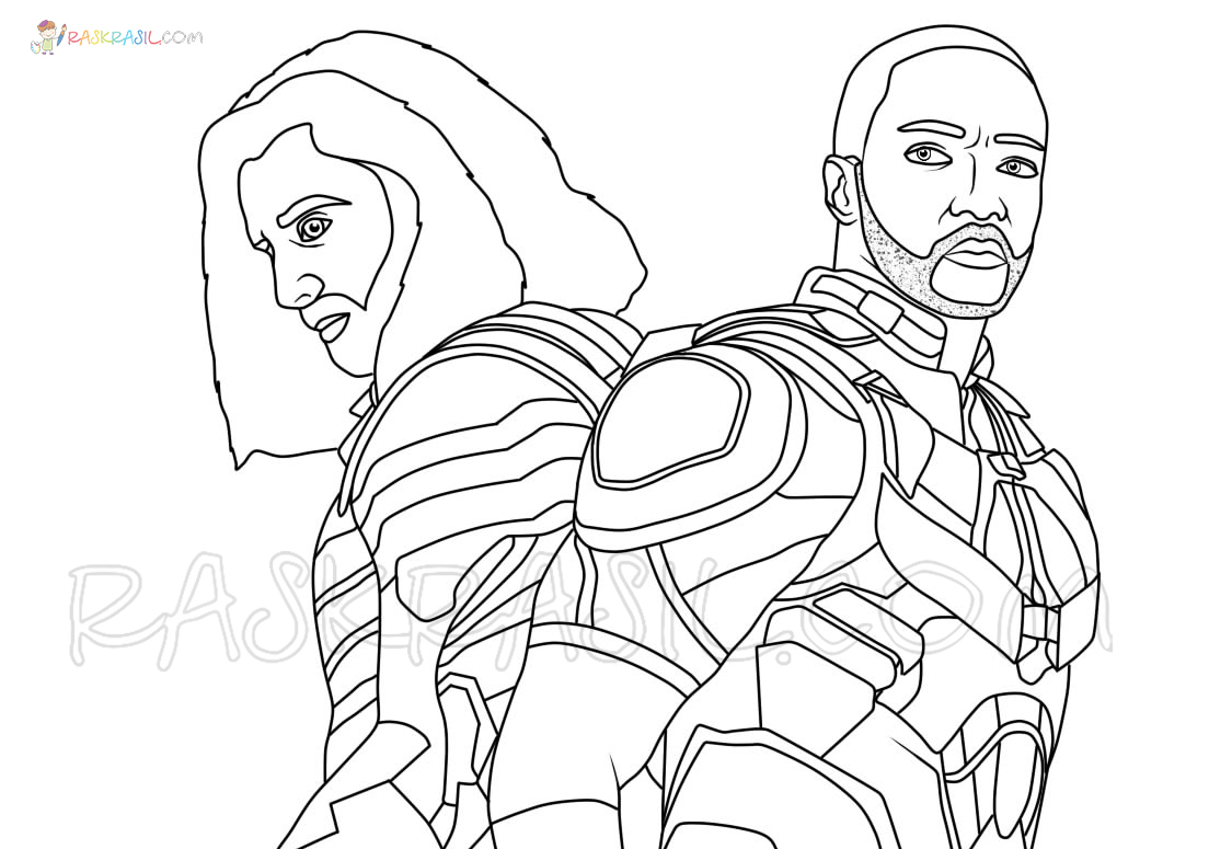 The Falcon and the Winter Soldier Coloring Pages | Free Printable