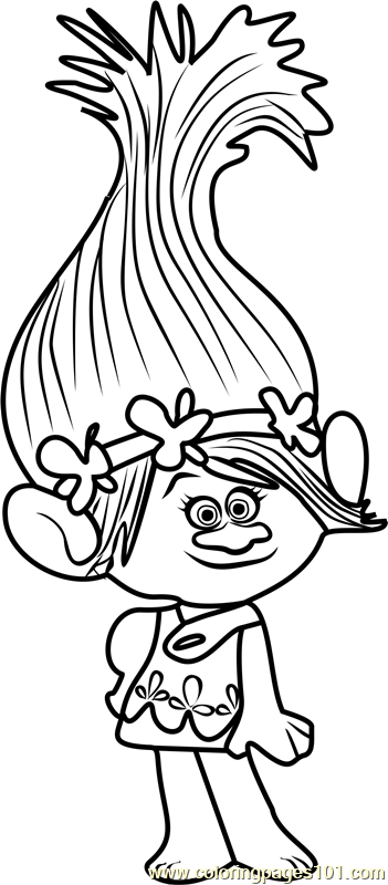Princess Poppy from Trolls Coloring Page | Poppy coloring page, Disney  princess coloring pages, Princess coloring pages