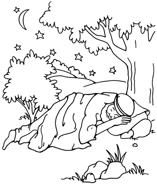 Jacob's Dream Coloring Page | Sermons4Kids