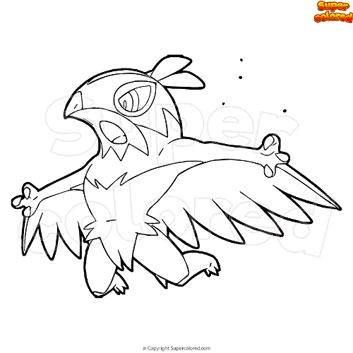 Coloring page Pokemon Hawlucha - Supercolored.com